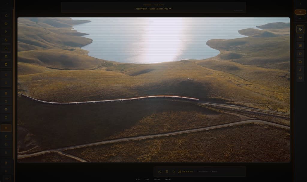 slowcast.net train window atmosphere — Andean Explorer crossing Peru